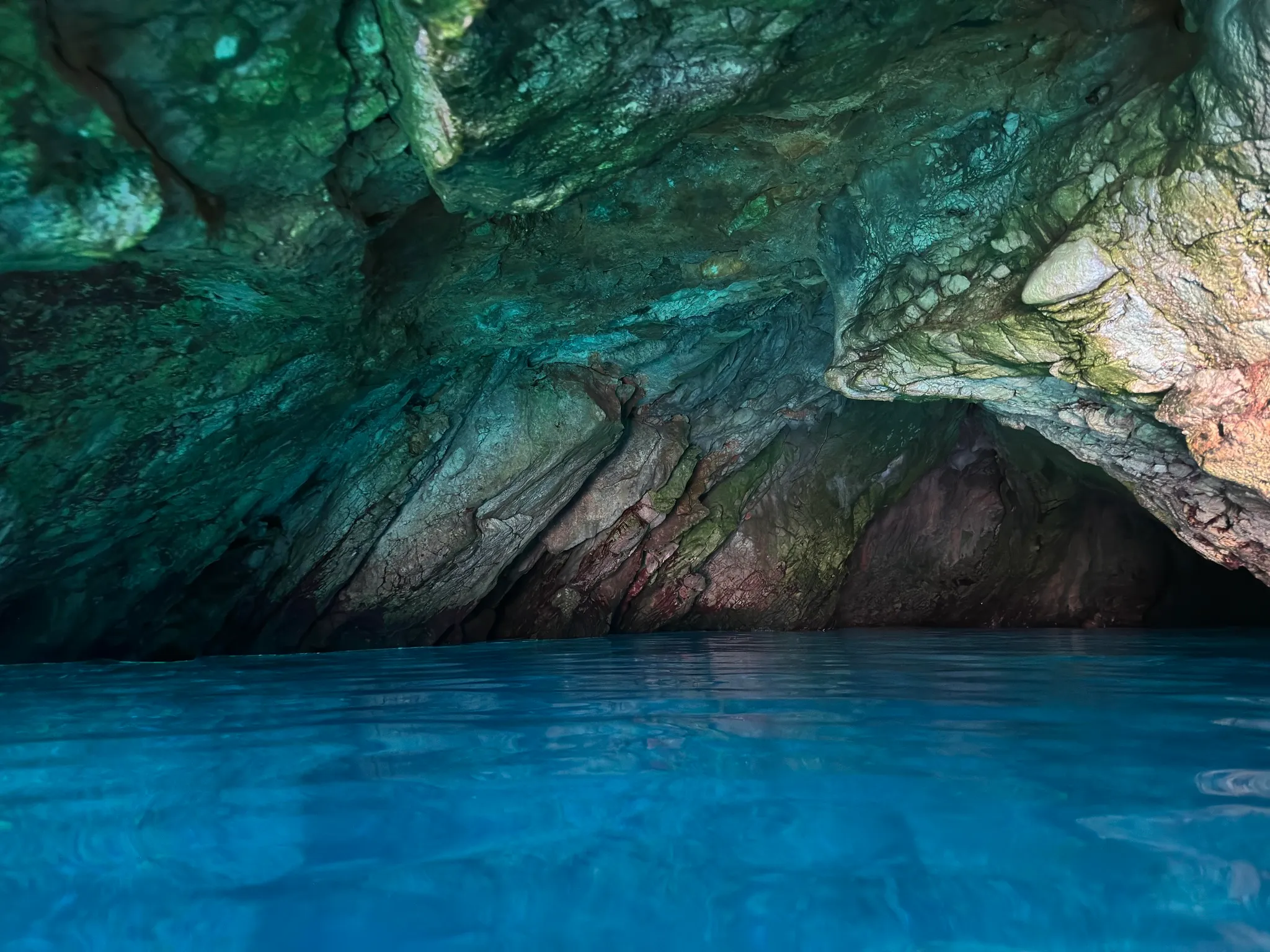 Inside the Little Blue Cave