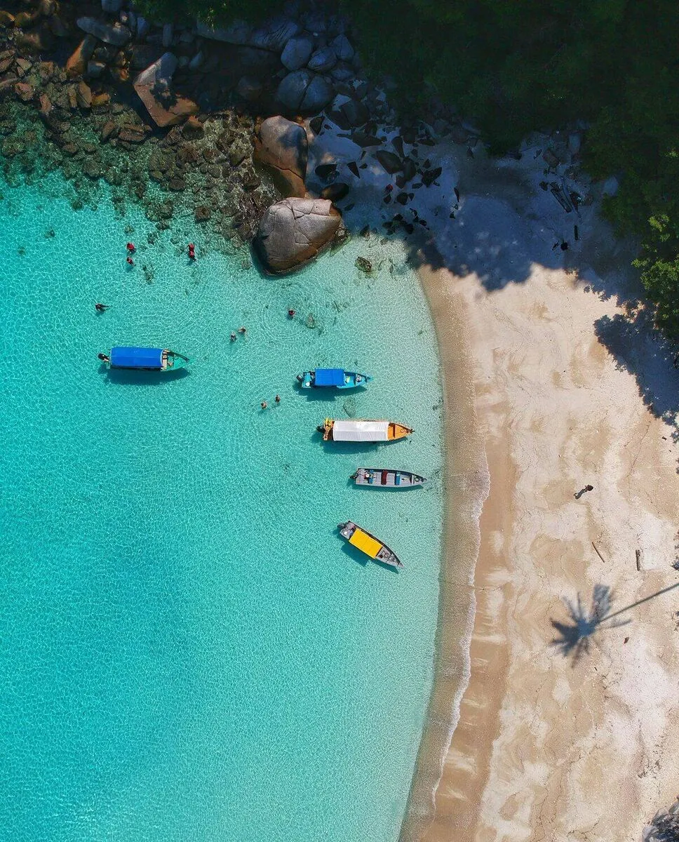 Turquoise waters of a secluded bay