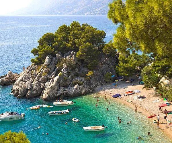 Brela’s coastline from above