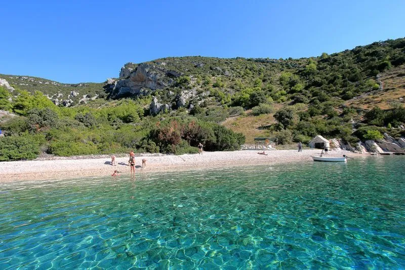 A secluded beach on Žirje island